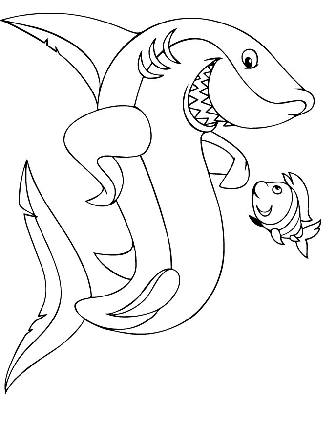 free printable shark coloring pages for kids