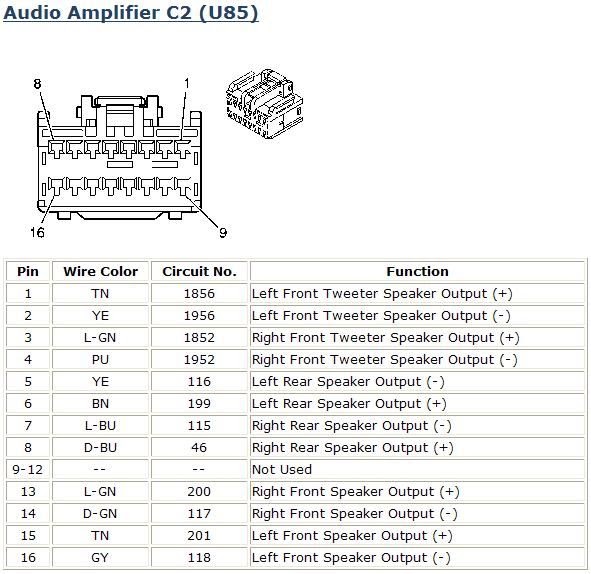 2006 Pontiac G6 Stereo Amp Wiring Diagram | schematic and wiring diagram