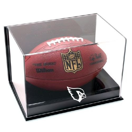 Wall Mounted Football Display Case with NFL Team Logo Wall Mounted Football Display Case with NFL Team Logo