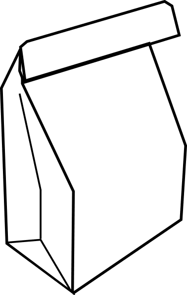 Paper Bag Clipart Black And White - Rwanda 24