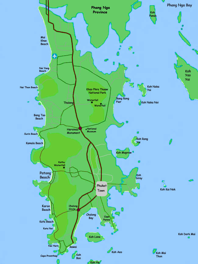 Images and Places, Pictures and Info: phuket island map