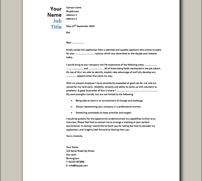 Best Job Application Letter How To Write A Cover Letter In 2021