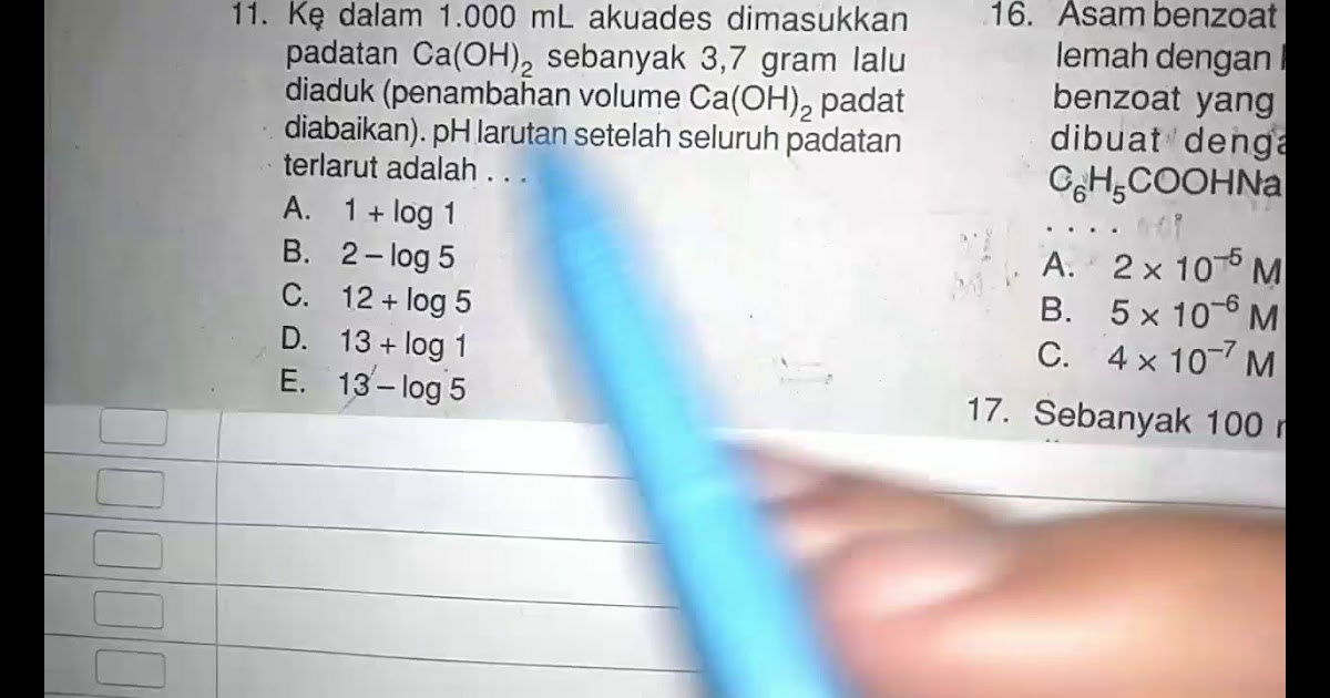 Contoh Soal Asam Basa - Contoh Soal Terbaru