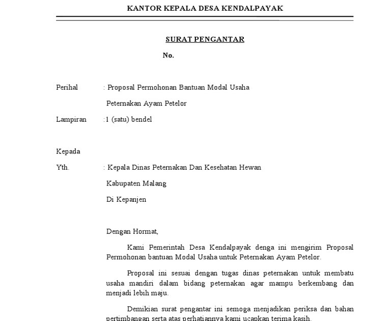 Contoh Proposal Bantuan Dana Usaha Peternakan Ayam Petelur Kumpulan Informasi