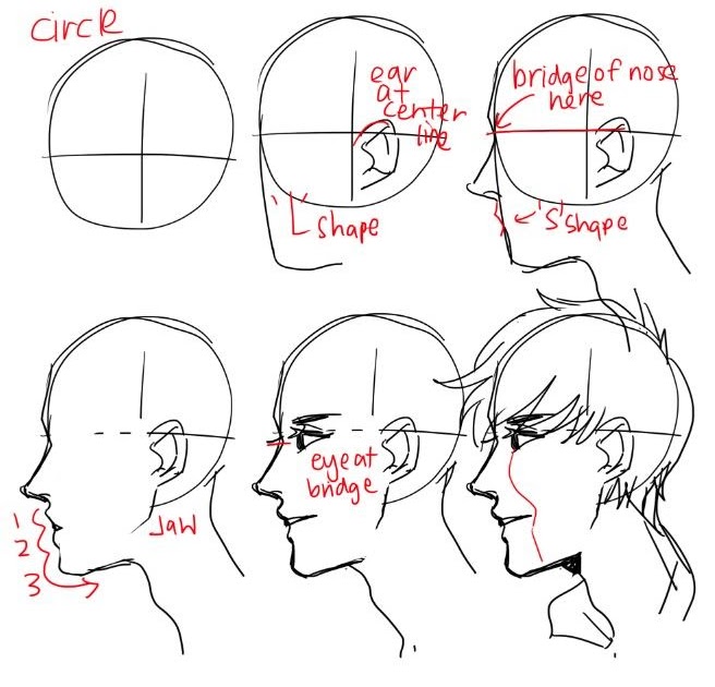 Anime Male Hairstyles Side View - Jelitaf