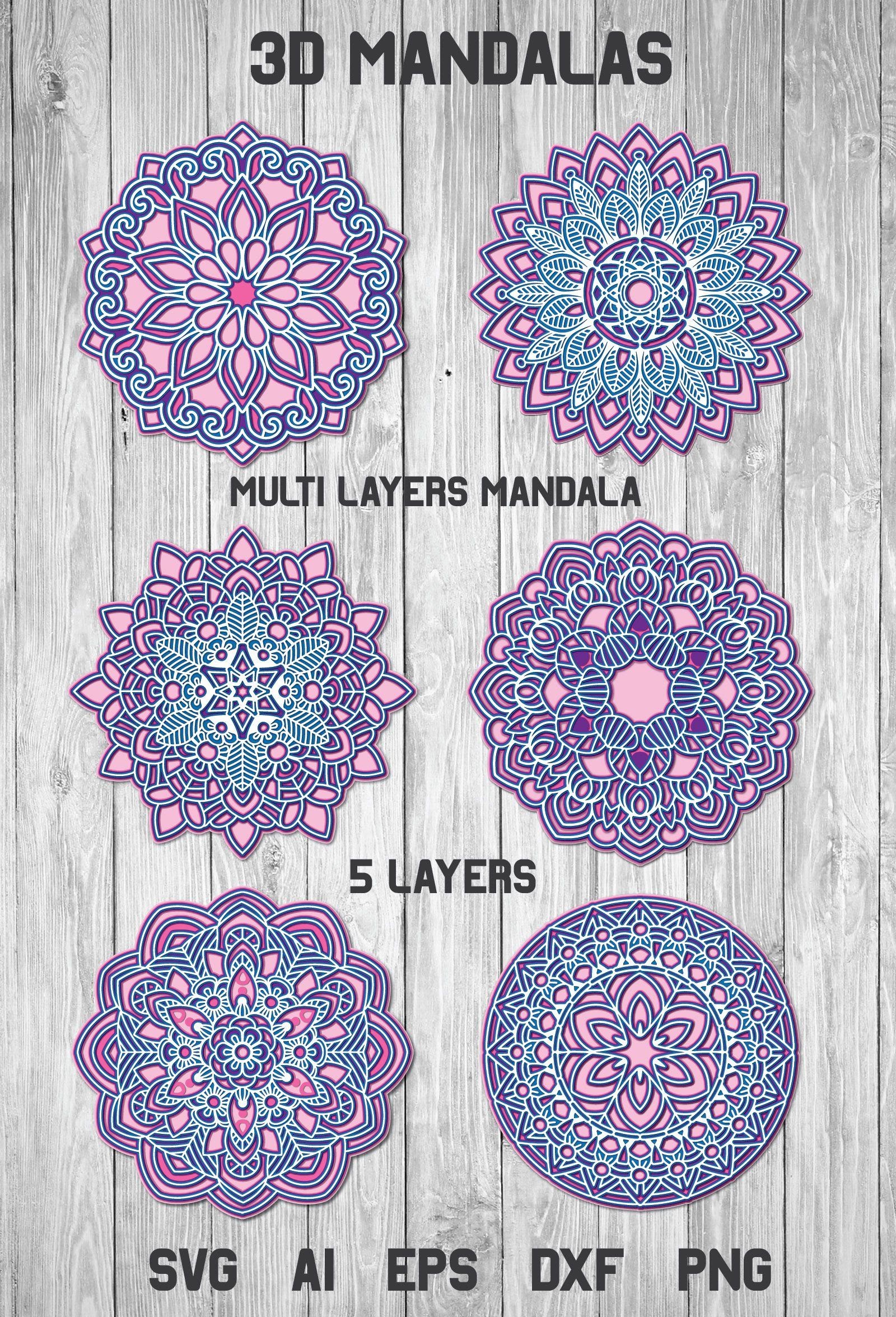 Multi Layered Mandala Design Svg Free For Cricut Free Layered Svg Files