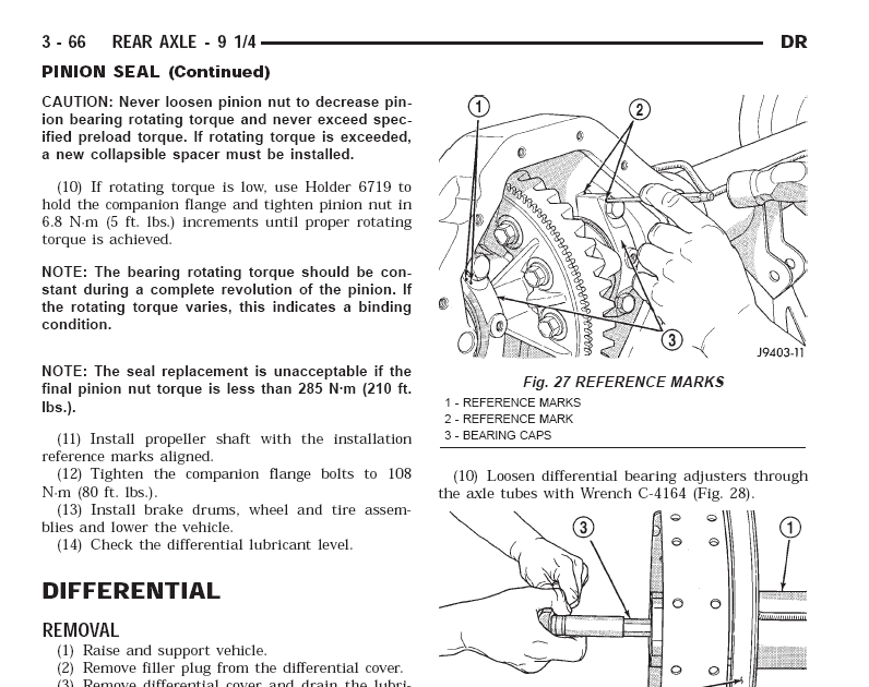 2004 Dodge Ram 1500 Rear Differential Torque Specs