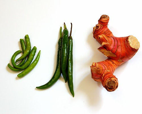 chillies and galangal