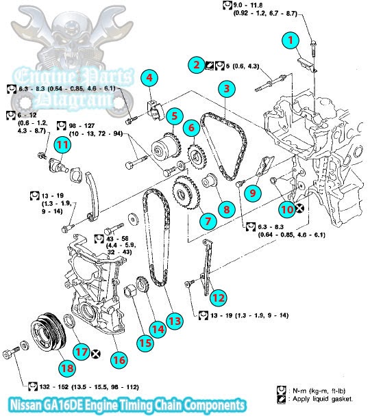 1993 Nissan Engine Diagram / Buy Head Gasket Set Bolt Kit Fits 91 93