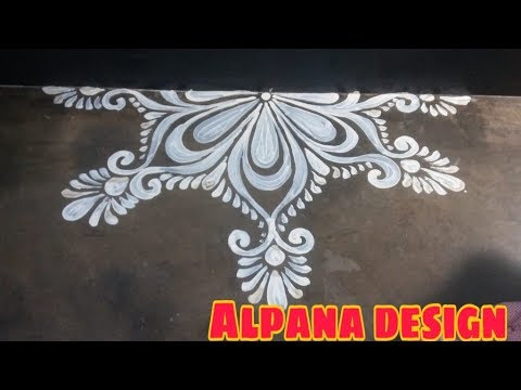 Featured image of post Door Alpana Design Simple Circle with square rangoli design it is the best simple rangoli designs for diwali