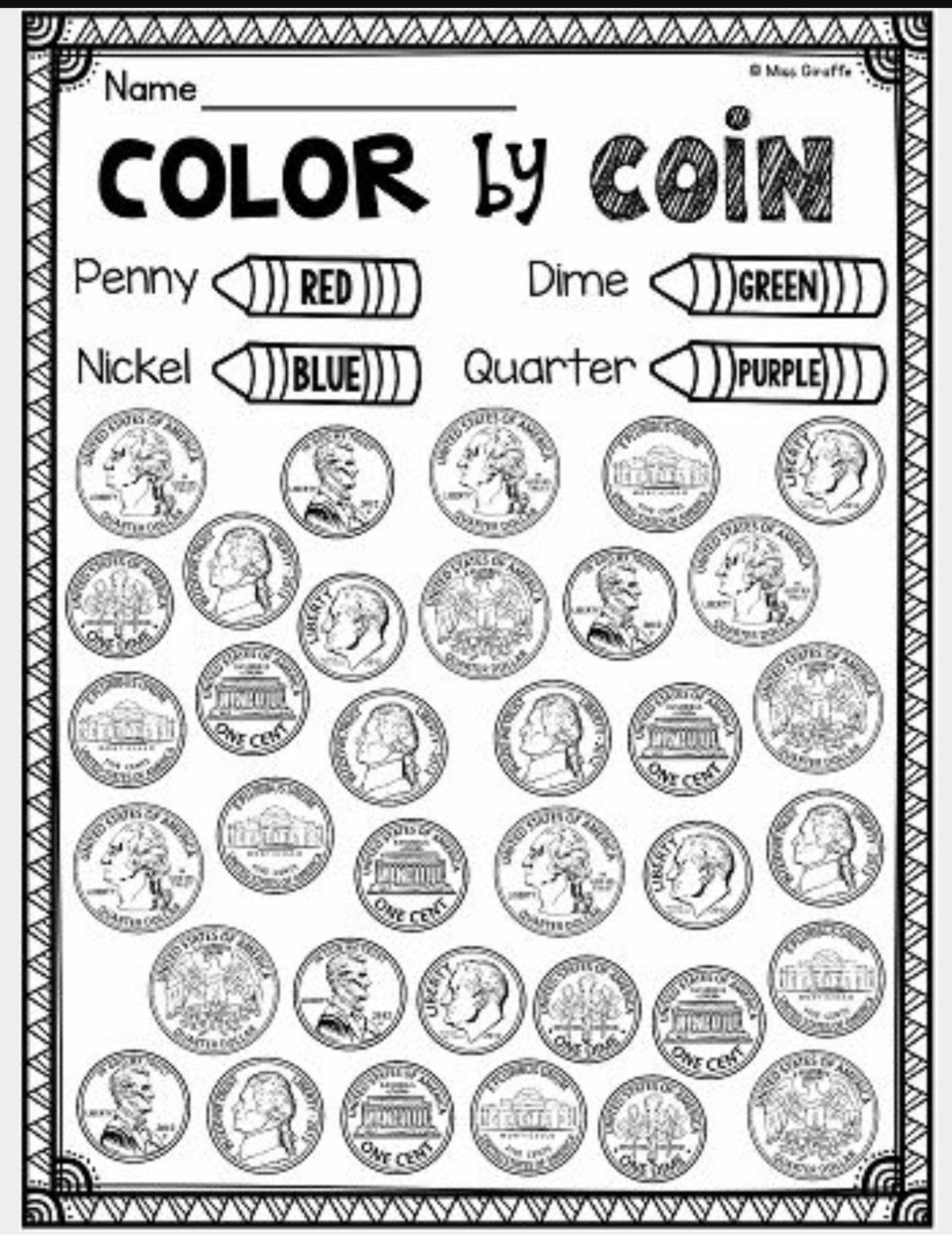 Free Printable Coin Value Worksheets