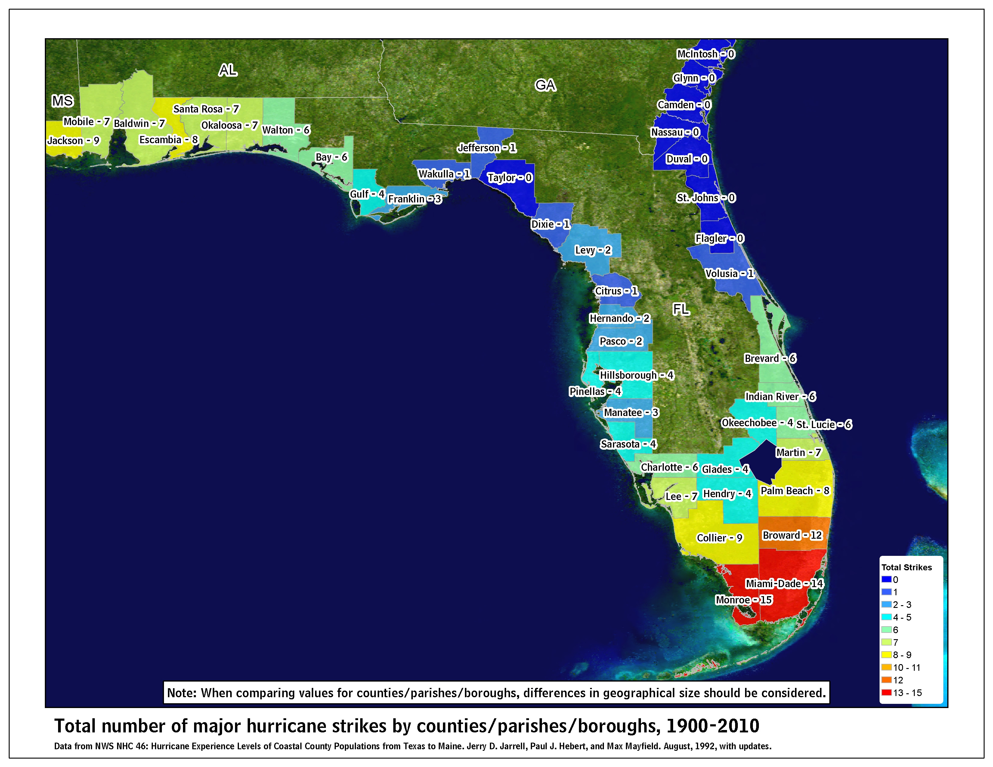 Map Of Florida Hurricane ODSEPATU