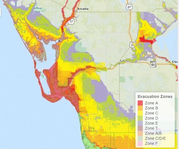 Evacuation Zones For Florida Map