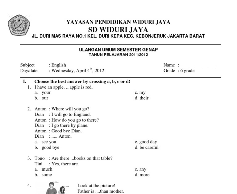 √ Download soal bahasa inggris semester 2 k13 beserta kunci jawaban gif