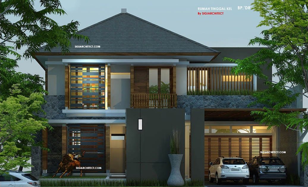 Rumah Kayu Minimalis Modern 2 Lantai - Denah Rumah