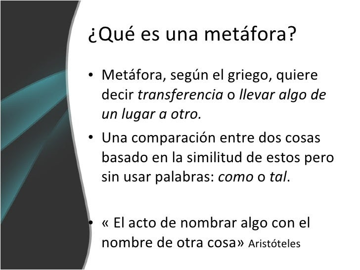 Que Es Una Metafora Visual Slide Share