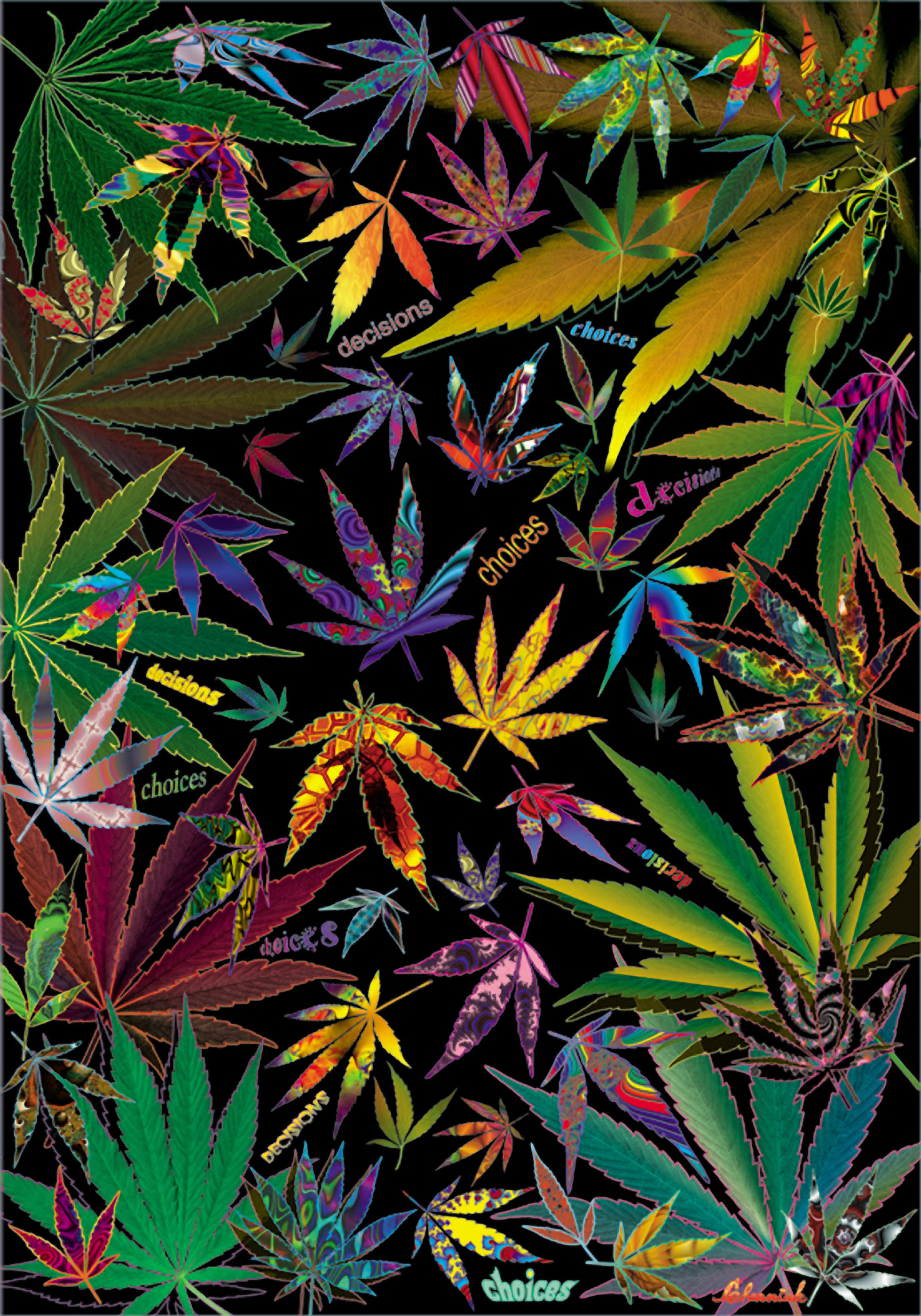 [23+] Astonishing Trippy Pot Leaf Wallpaper - Wallpaper Box