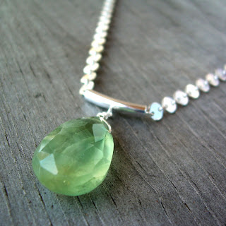 prehnite necklace