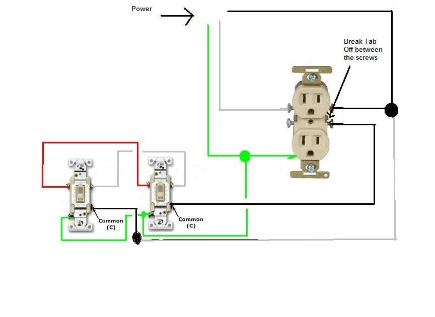 3 Way Switch Outlet Wiring Diagram 3 Way Switch Sourcelight In The