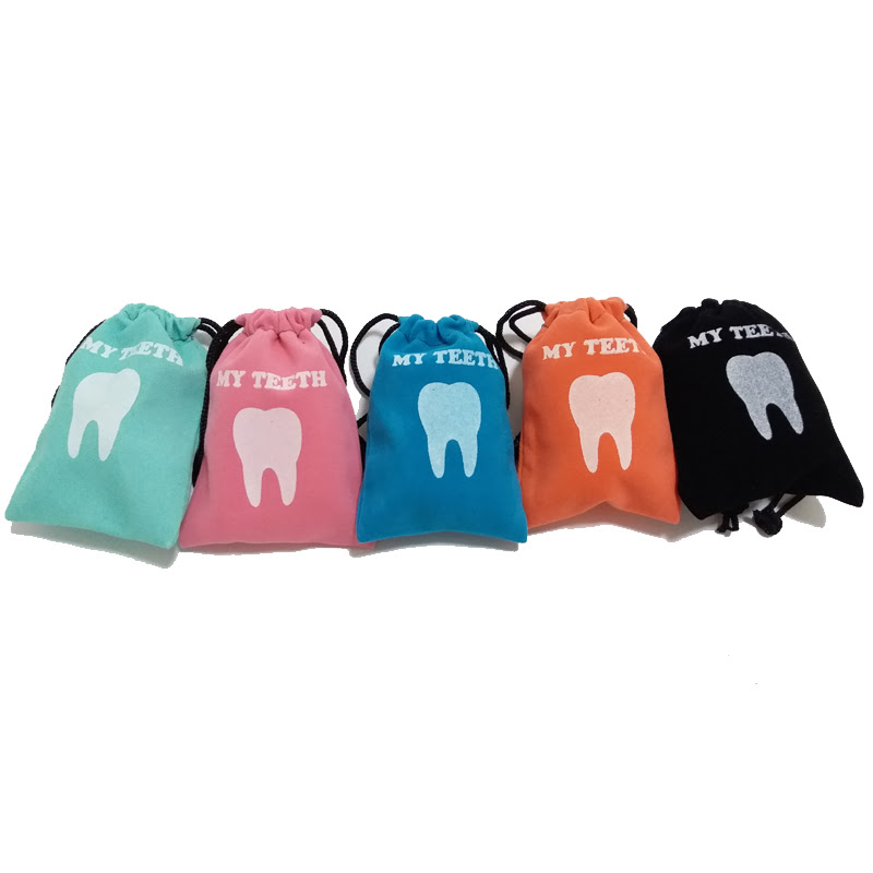 100pcs Dental Clinic Gift Deciduous Teeth Bag Primary Teeth Case Milk
