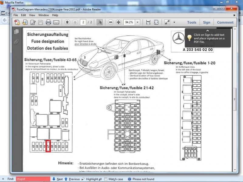 Mercedes C320 Fuse Box Rear | schematic and wiring diagram