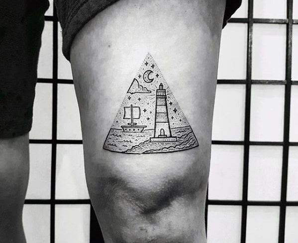 5. Black and Grey Thigh Tattoos for Men - wide 8