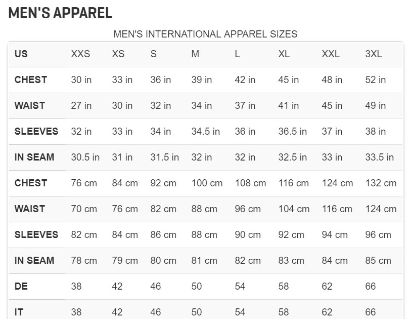 Joma Top Flex Size Chart - Draw-u