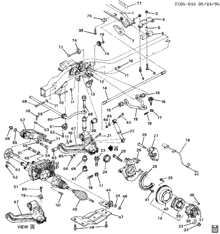 2000 Chevy Blazer Front Suspension Diagram