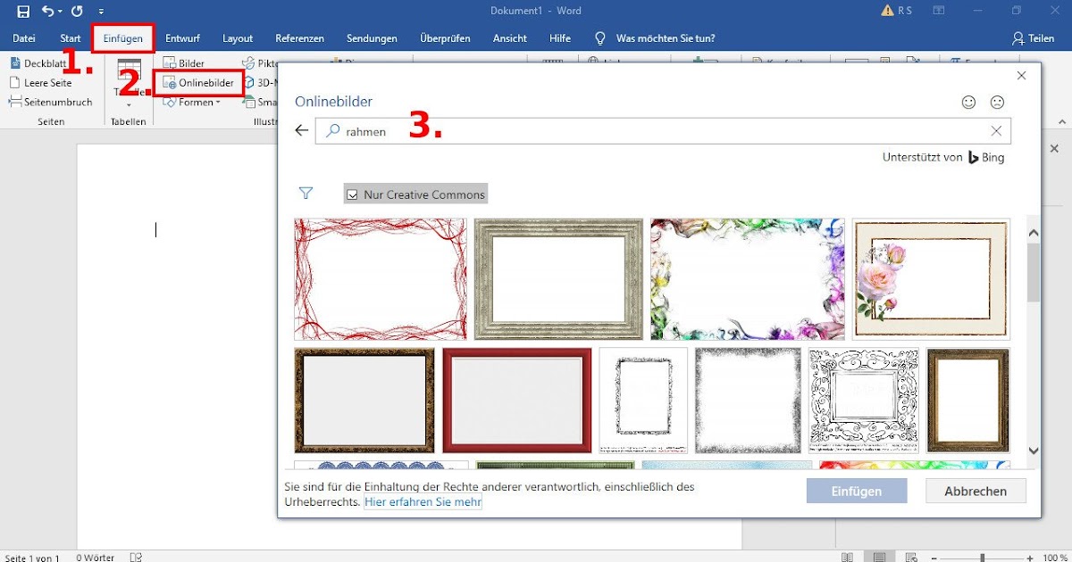 Word Online Rahmen Einfügen - Hinzufugen Eines Rahmens Zu Einer Seite