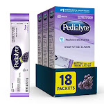 Pedialyte Electrolyte Powder Grape Electrolyte Hydration Drink 06 Oz Powder Packs 18 Count, 18ct