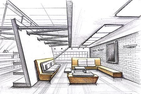 Sketches Interior Design - Drawing with Crayons