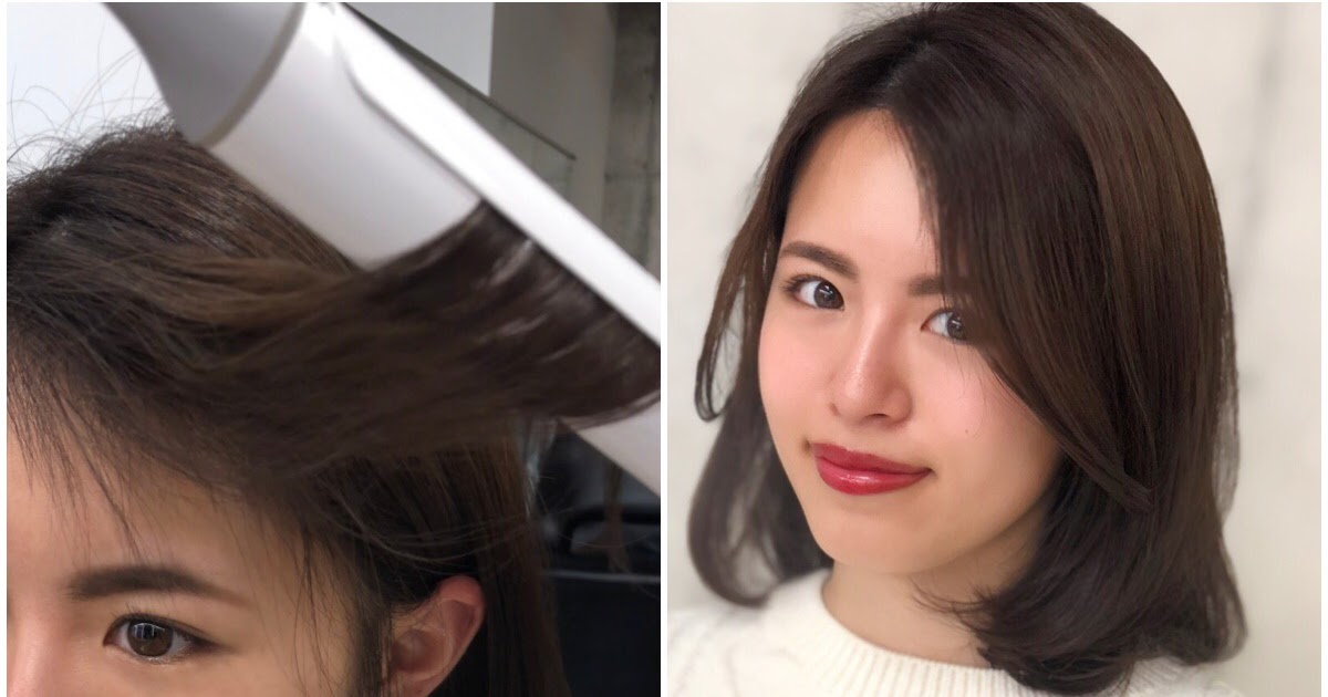 美しい 前髪 ロング 巻き方 ヘアスタイル画像