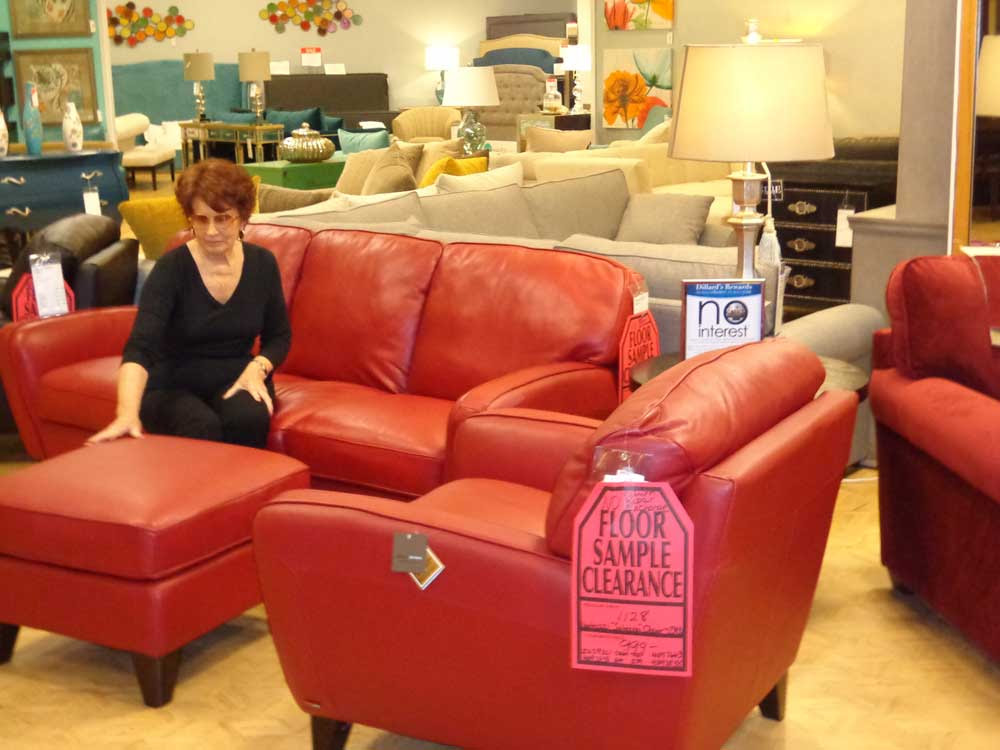 dillard's leather living room furniture