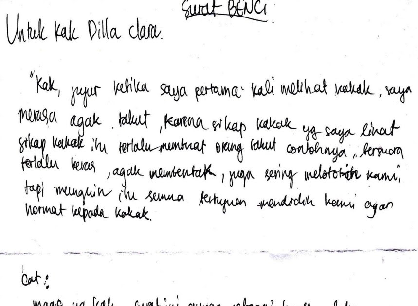 Contoh Surat Cinta Untuk Gebetan