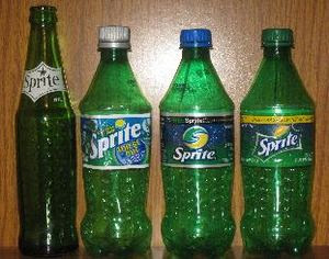 The evolution of Sprite bottles