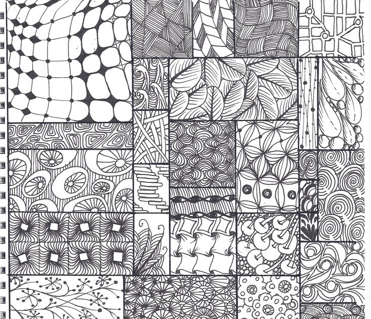 Zentangle Pattern Sheet Pdf - Zentangles for Beginners · Art Projects ...