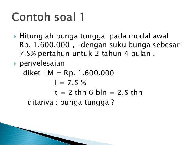 29++ Contoh Soal Menentukan Bunga Tunggal Kelas 7 - Kumpulan Contoh Soal