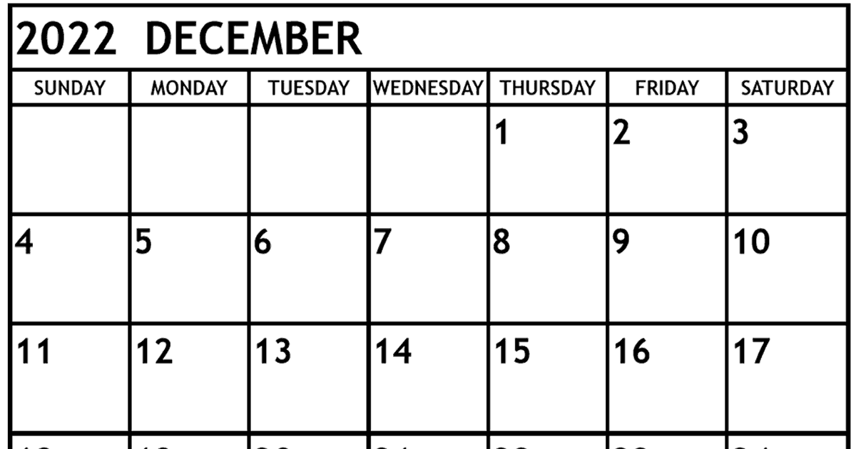 Calendar Month Of December 2022 June 2022 Calendar