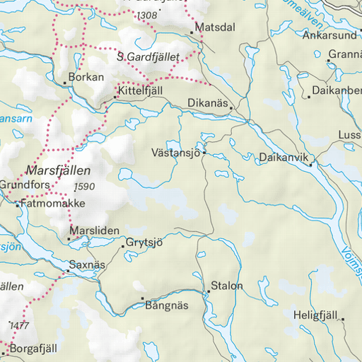 Kittelfjäll Karta Sverige | Karta Mellersta