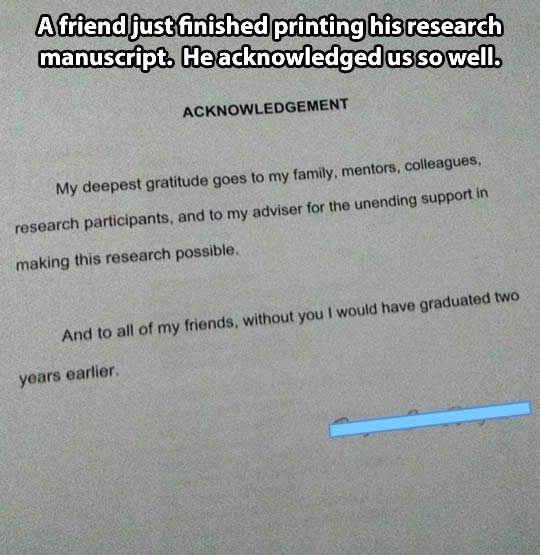 phd acknowledgements funny