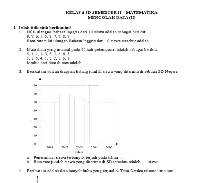 Soal statistika kelas 4 sd