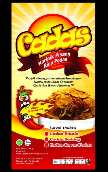 desain kemasan keripik pedas
