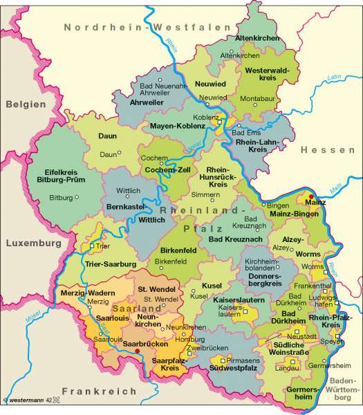 Rheinland-Pfalz Map