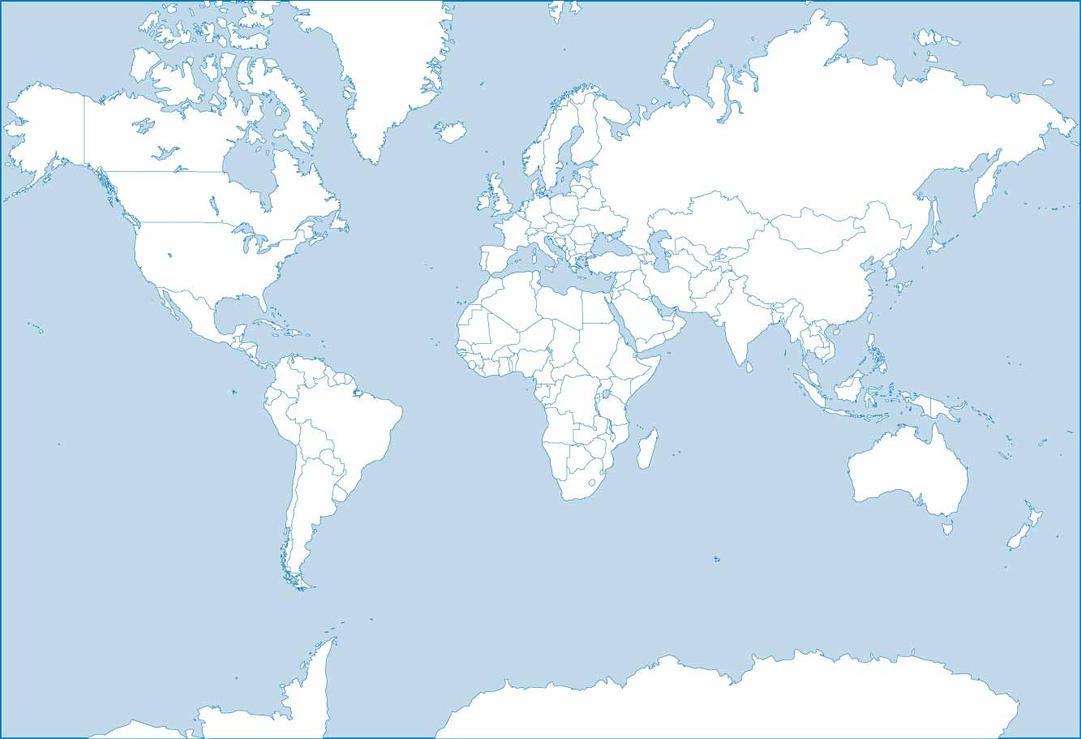 25 Increible Mapa Mundial Blanco Y Negro