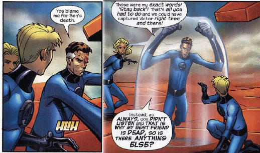 'Um, yeah...can we go to the mall? I want a Orange Julius.' '...Okay, let's go.' Death of the FF