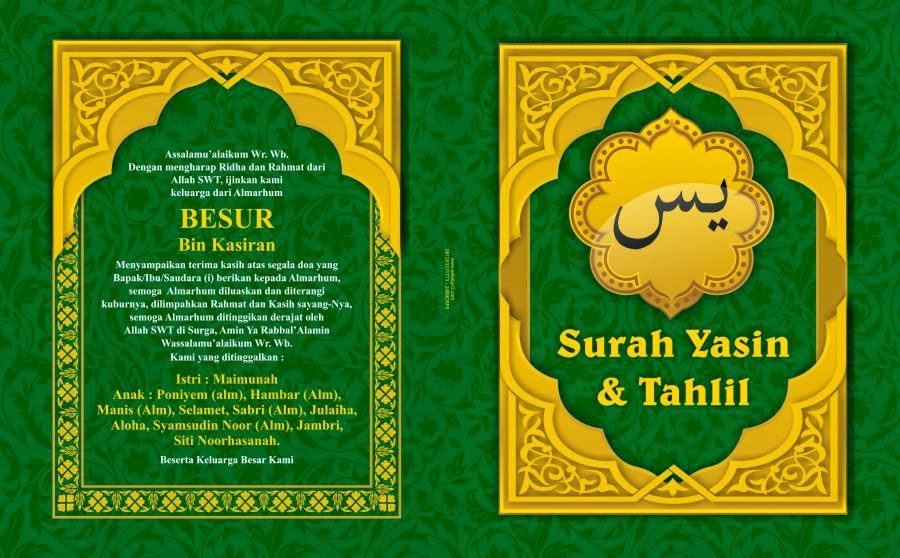  Contoh  Desain  Cover Buku  Yasin Setelan l