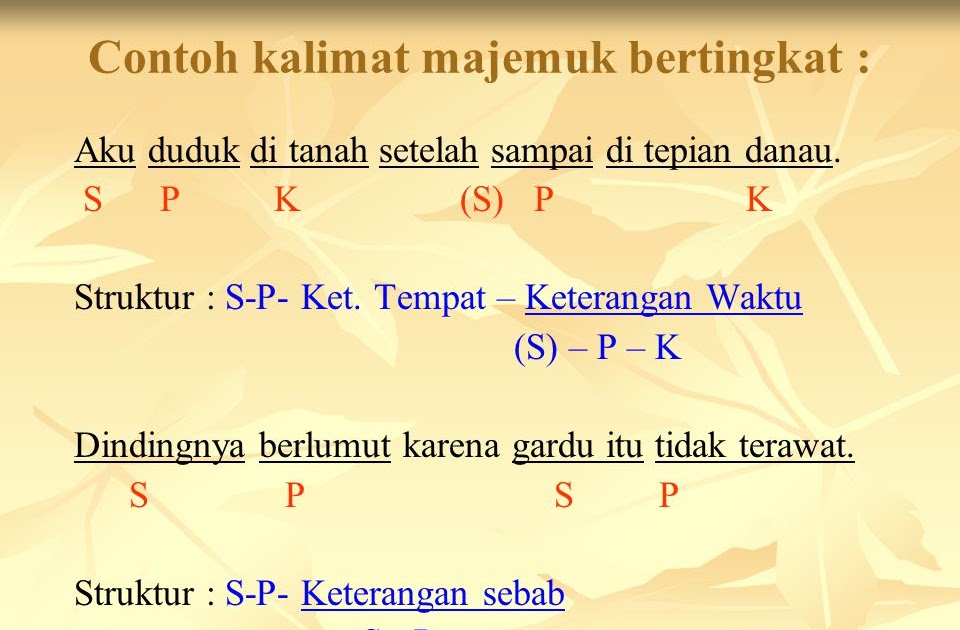 Kalimat majemuk setara dan bertingkat