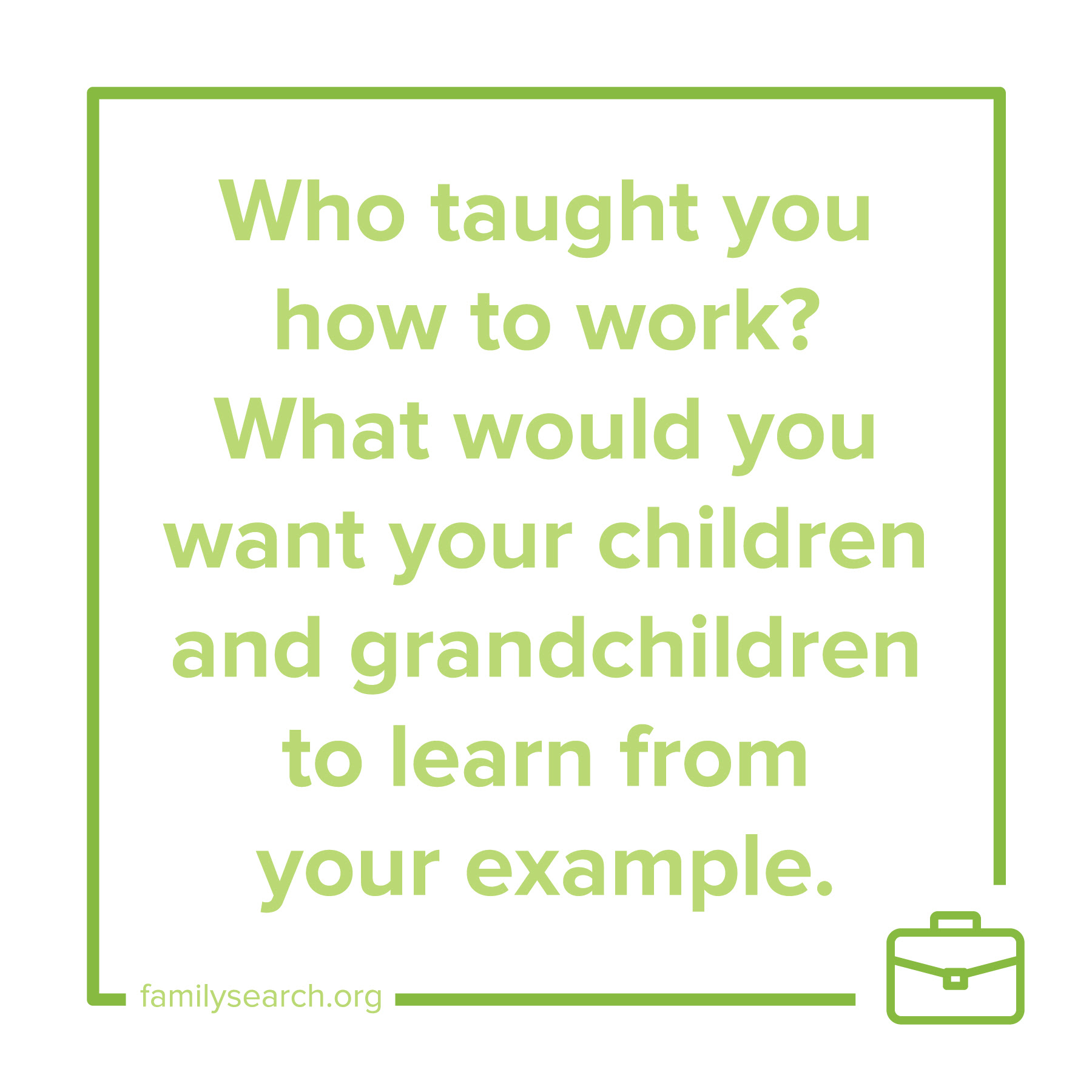 Answer one question per week as part of the #52stories project from FamilySearch.