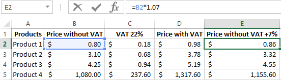 13+ Formula To Calculate Vat In Excel Background - Formulas