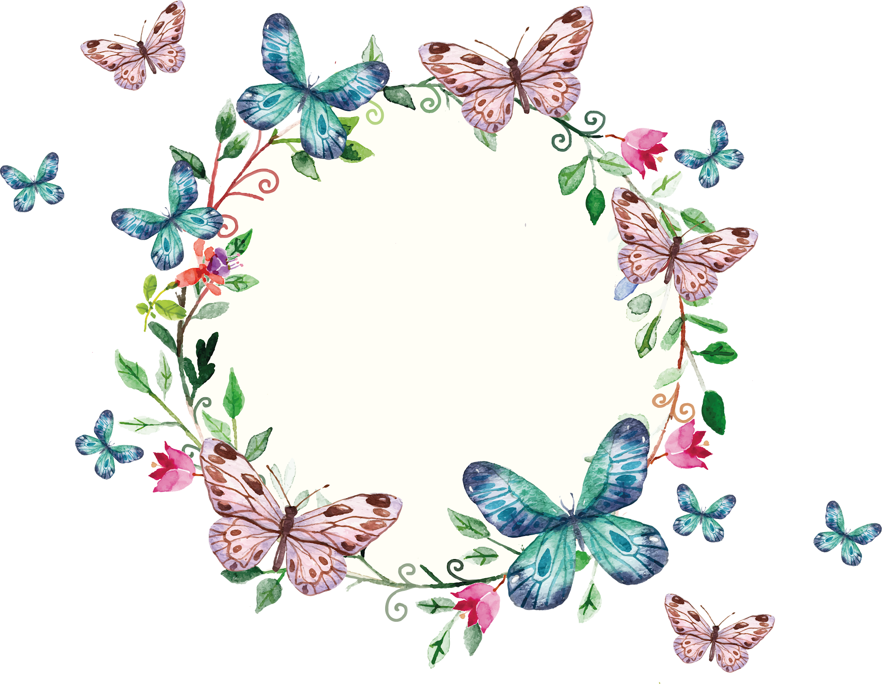 Free Free 207 Butterfly Circle Border Svg SVG PNG EPS DXF File